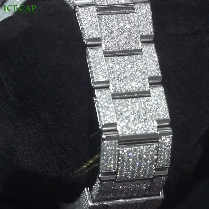 Icecap Fashion Jewelry Lce Out Classic Hip Hop Custom Watch Excellent Cut Luxury Diamond Mechanical Watch For Men