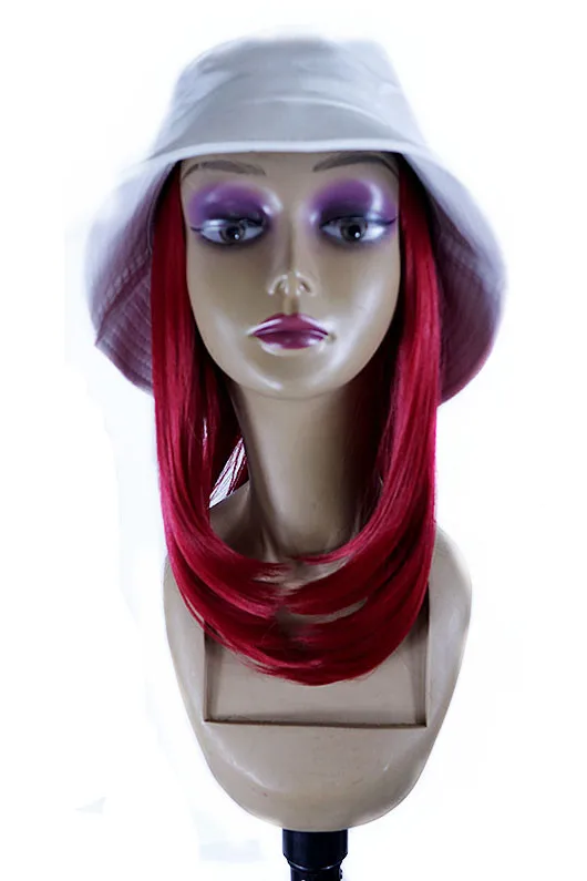Fashionable hat wig short bob High heat Synthetic hair wigs with hats