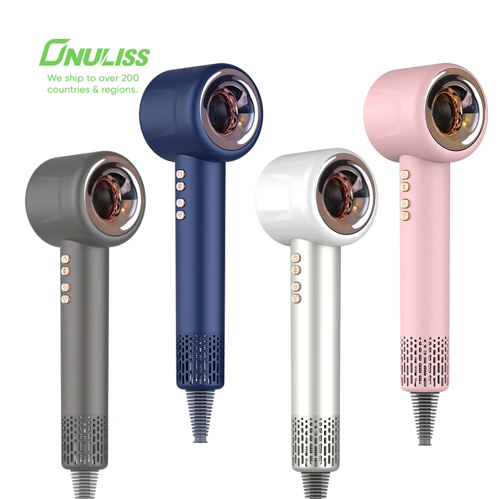 Super Professional Salon Hairdryer Wall Mounted Blow Dryer Set Ionic Brushless BLDC High Speed Hair Dryer with Diffuser