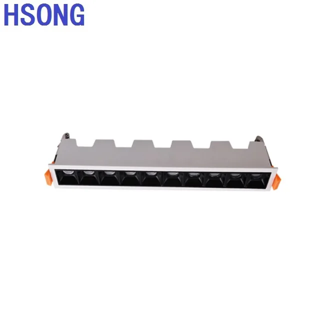 Modern design aluminum led trimless recessed linear light recessed downlight 30w for office