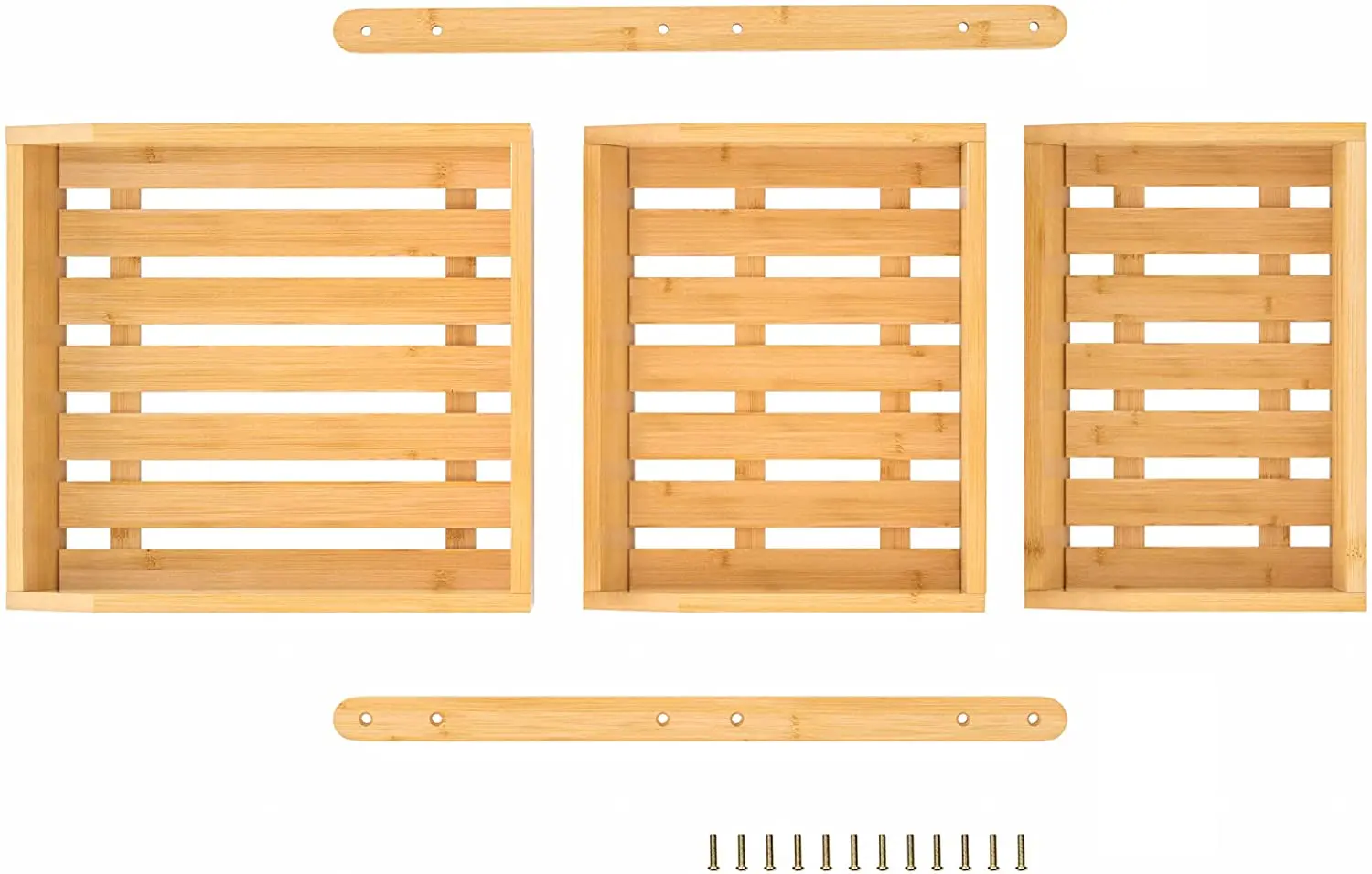 3-Tier Fruit Bowl Bamboo Fruit Basket for Kitchen Bamboo Kitchen Organization