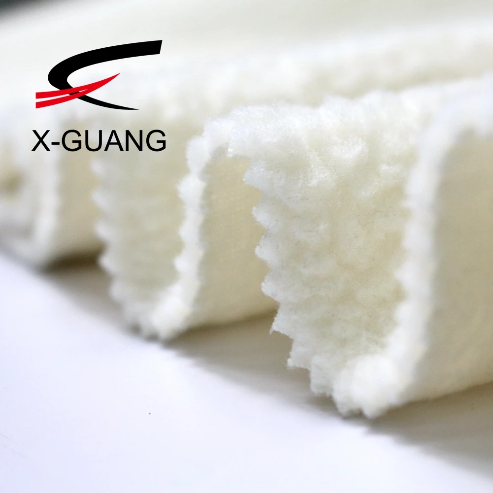 Solid Color 100% Polyester Knitted Sherpa Lambs Wool Polar Fleece Vest Jacket Fabric