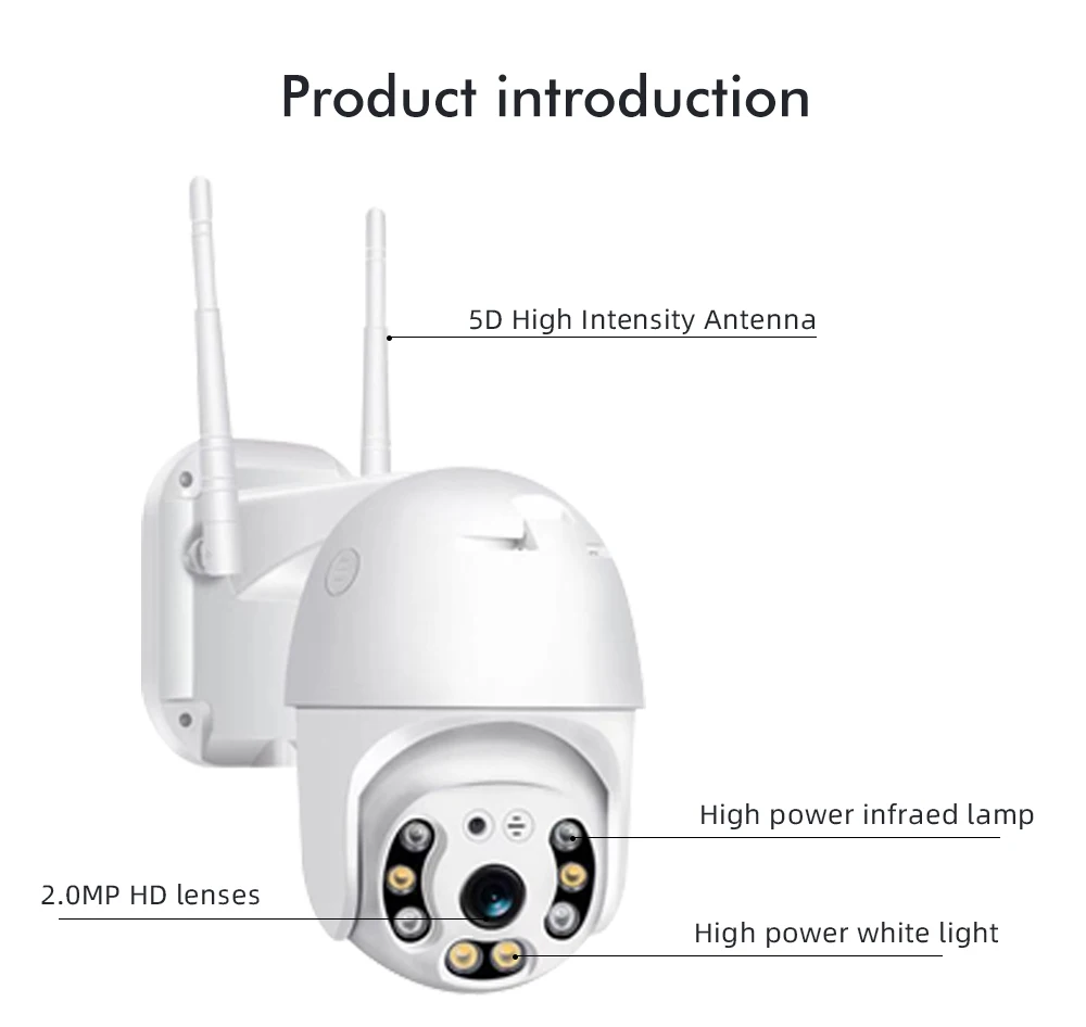 1080p Ptz Ip Camera Outdoor Dome Wifi Ip Camera Wireless Auto Tracking Security Ip Ptz Camera