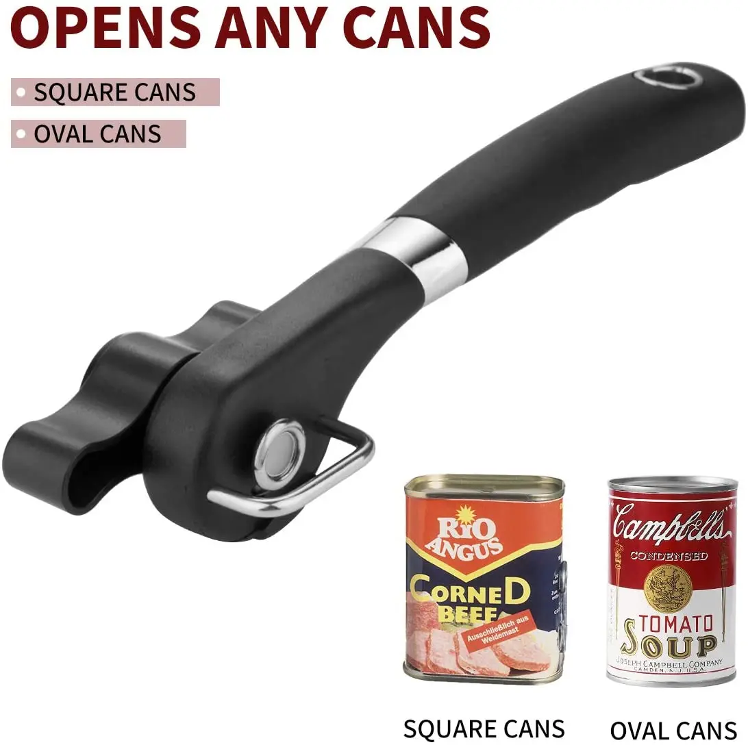 Ручной консервный нож без царапин с гладкой кромкой безопасный ручной консервный нож сверхмощный безопасный консервный нож из нержавеющей стали для разрезания консервных ножей