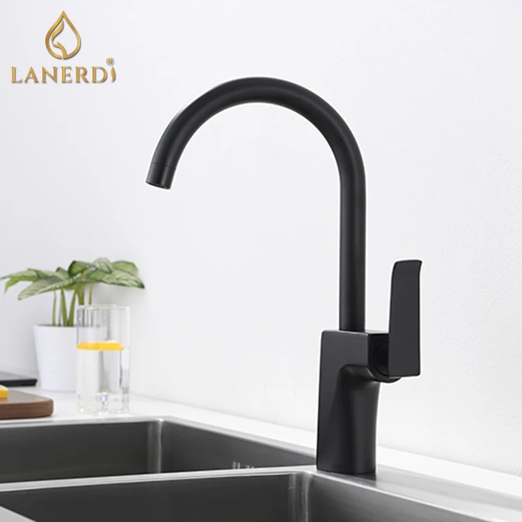 modern german style 7 number matt black kitchen water sink faucet mixer tap taps