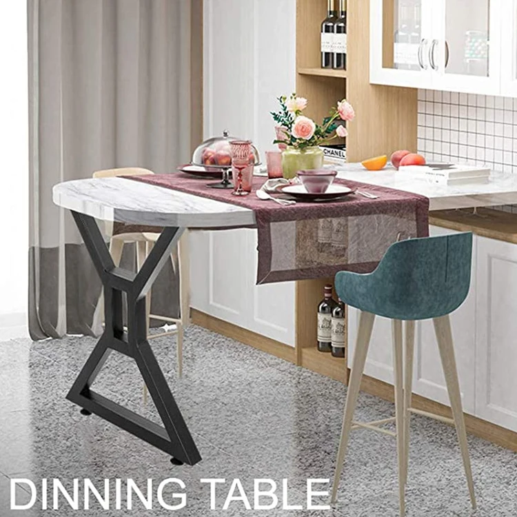 Table Legs Industrial Steel Frame X Shape Desk Office Bench Coffee Dining Table Legs