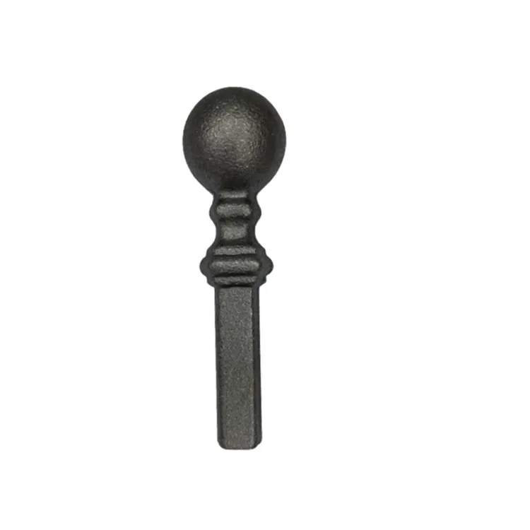 Wrought iron top railing hand forged spear point iron forged spear iron spear heads final points