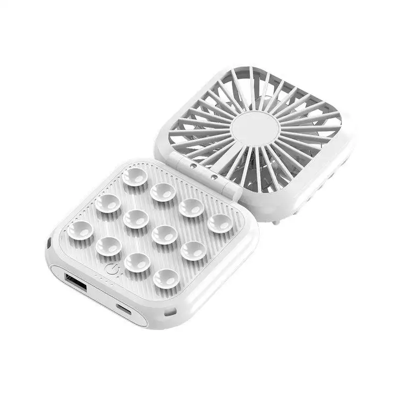 New Mobile Power Mini Fan with Suction Cup Mobile Phone Holder Convenient Power Bank Fan