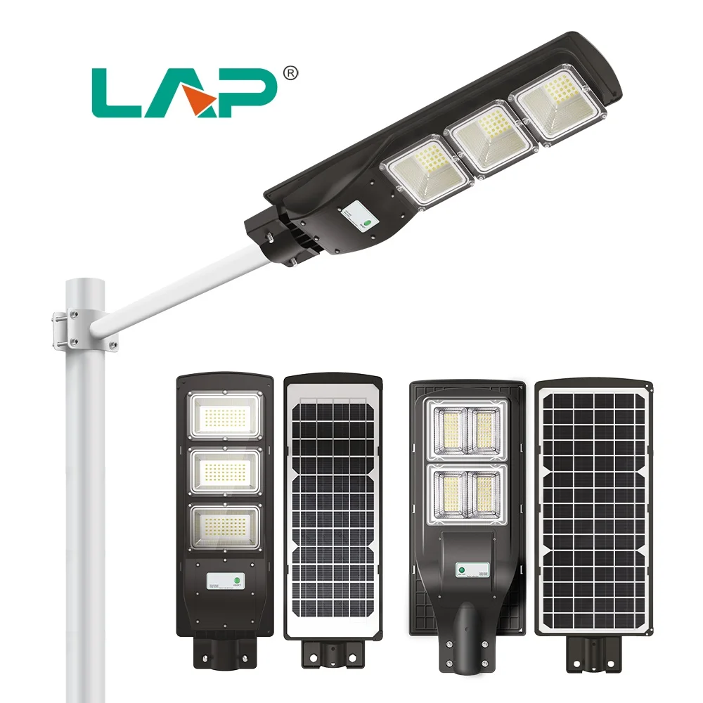 Lap Solar Panel Remote Outdoor Street Light 200w 300w High Power Integrated All in One Led Solar Street Light