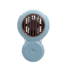 2022 cute bladeless mini Macaron ABS lanyard night light Low noise USB rechargeable handheld handy neck cordless portable fan