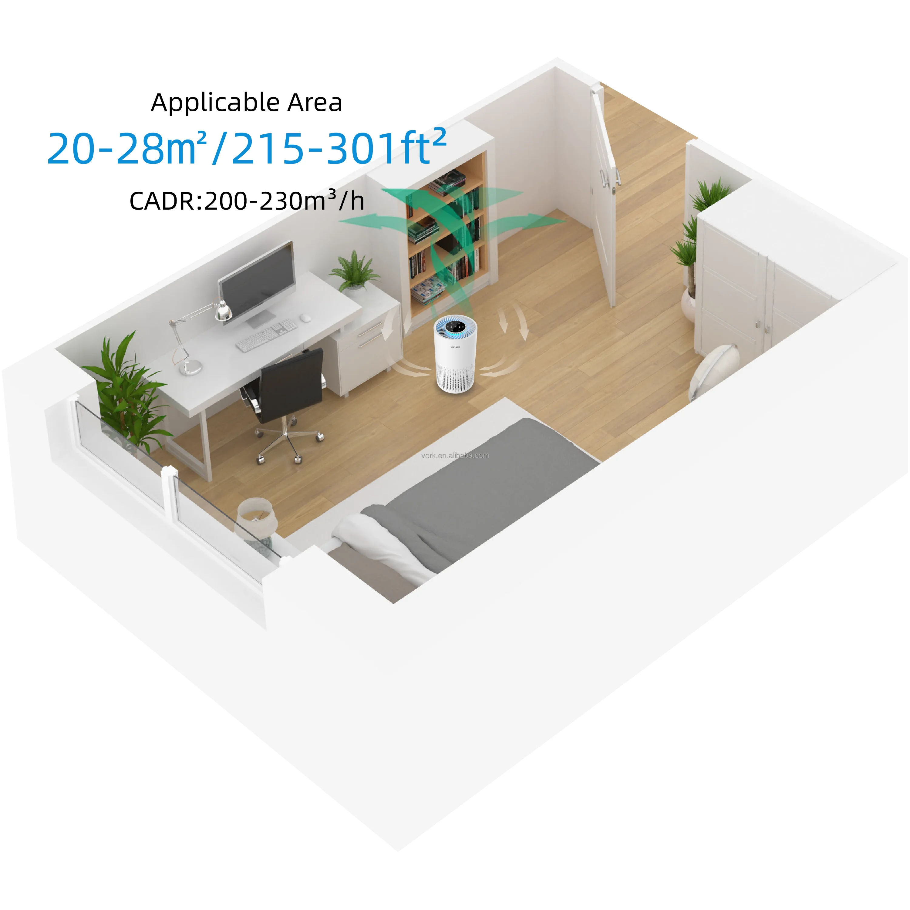 Китай заказной CE CB Smart Tuya App Wifi очиститель воздуха производство H13 HEPA фильтр домашний
