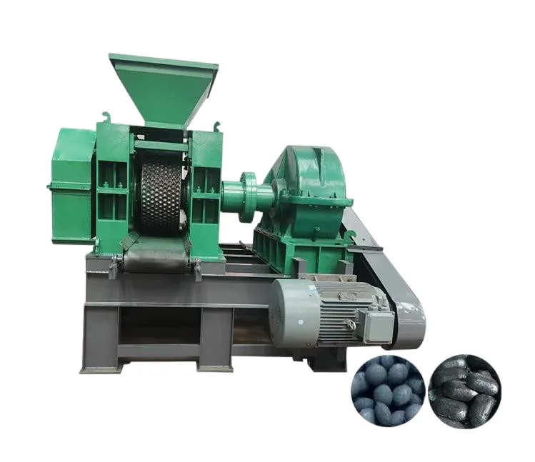 High Pressure mineral coal ash ore powder briquetting wood charcoal briquetting machine ball briquettes making machine