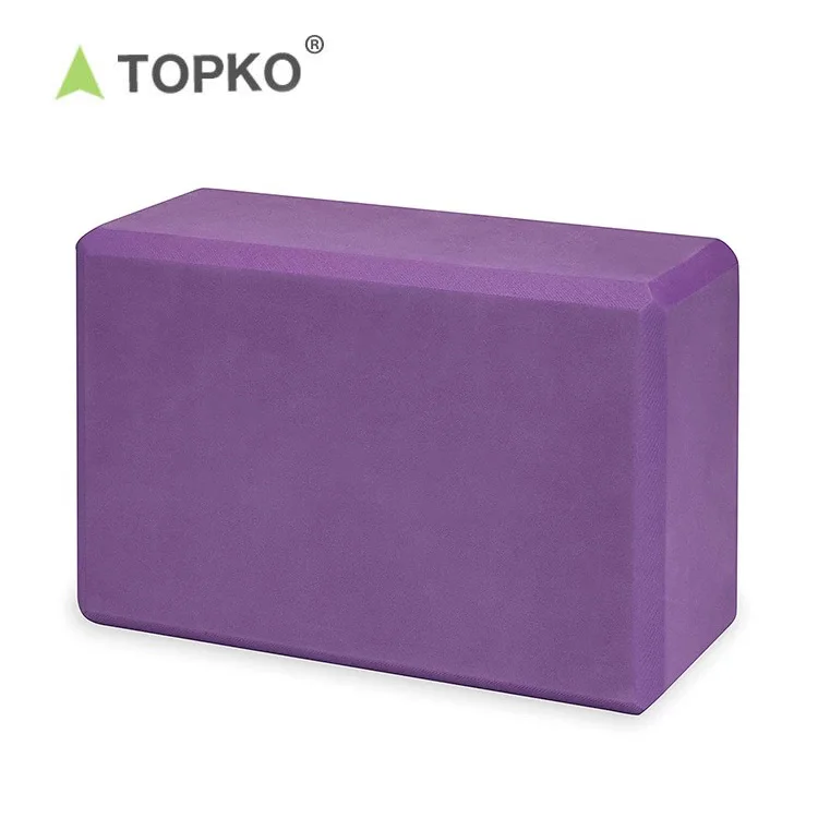 TOPKO custom logo from 50 pcs lightweight odorless yoga blocks moisture-proof high density EVA foam yoga block