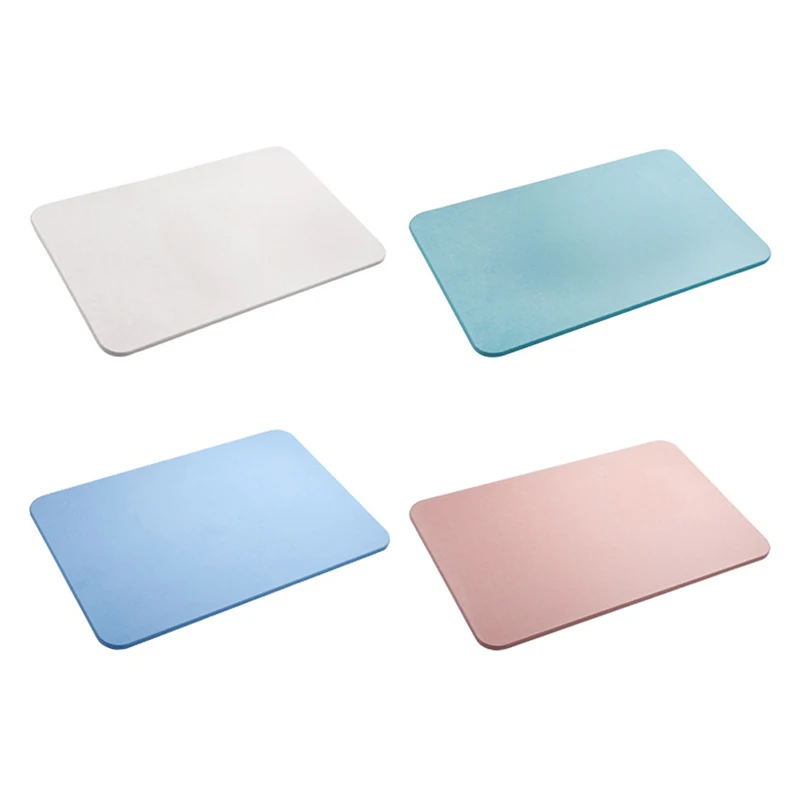 diatomite earth stone chenille rug luxury  bath mat non slip foot mat diatomite for bathroom