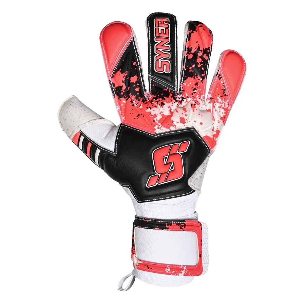 2024 Custom Cut Quartz Latex Goalkeeper Gloves PU New Soccer Goalie Gloves with 3D Embossing for Sports
