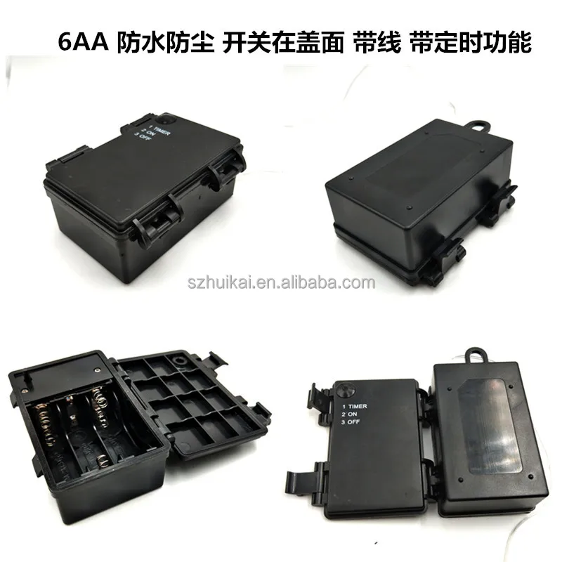 Hot Selling AA 2/3/4/6 coil waterproof battery holder case high quality ABS battery holder timer