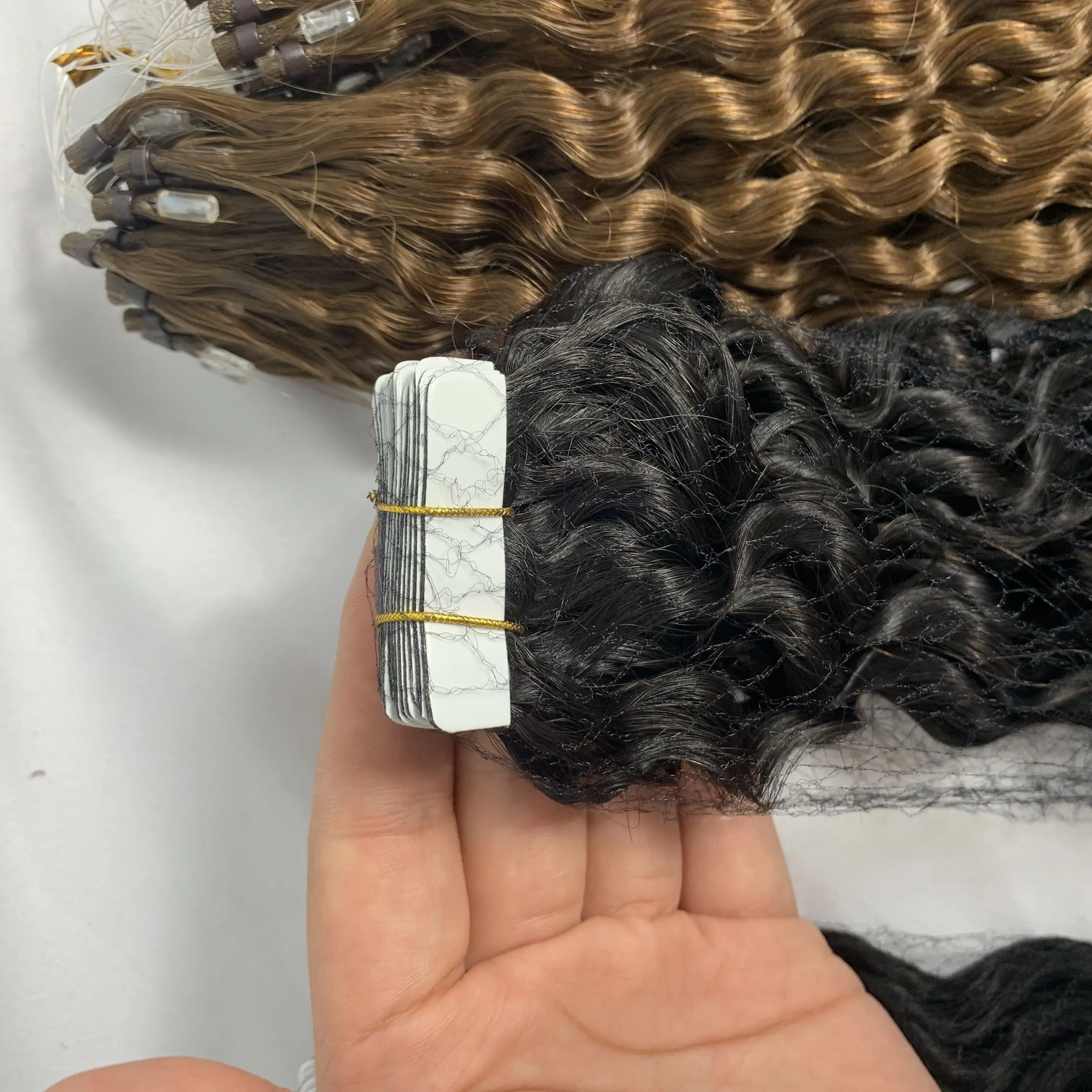 Nano Micro Ring Human Hair Micro Beads Weft Hair Extensions Remy Micro Loop Links Hair Extensions