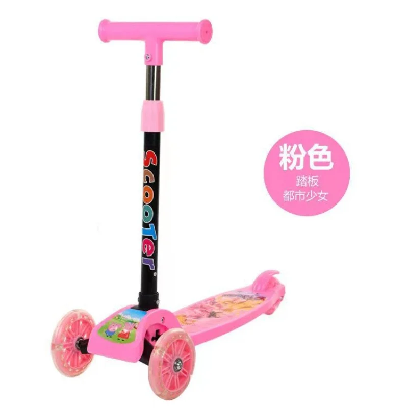 Foldable 3 wheels Kick Scooter For Children Kids Cartoon Scooter for 2-12 Years Kids