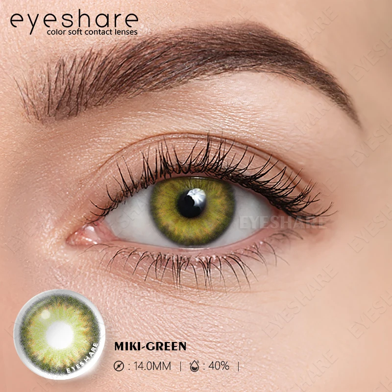 EYESHARE Hydrogel Colored Contact Lenses for Eyes Natural Beauty Contact Lenses Eye Puplis Yearly Cosmetic Color Contact Lenses