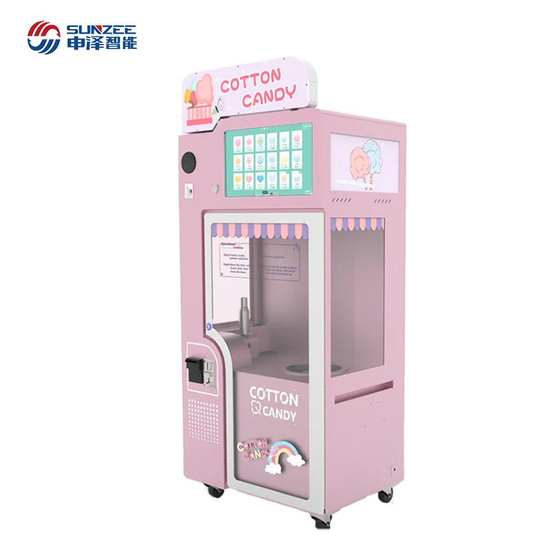 High Performance Automatic Cotton Candy Flower Maker Marshmallow Making Machine