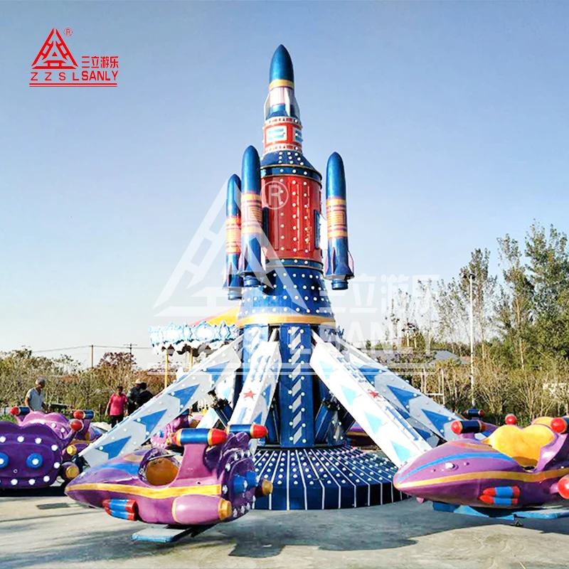 CE Certified Theme Park Equipment Attraction Kiddie Swing Funfair Kids Rotary Air Plane Self Control Airplane Amusement Rides
