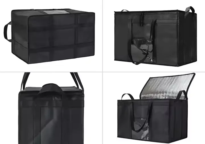 Wholesale  Waterproof Large Insulated Cooler Bag Thermal Grocery Delivery Box Food Delivery Bag for Cold and Hot Food Carrier