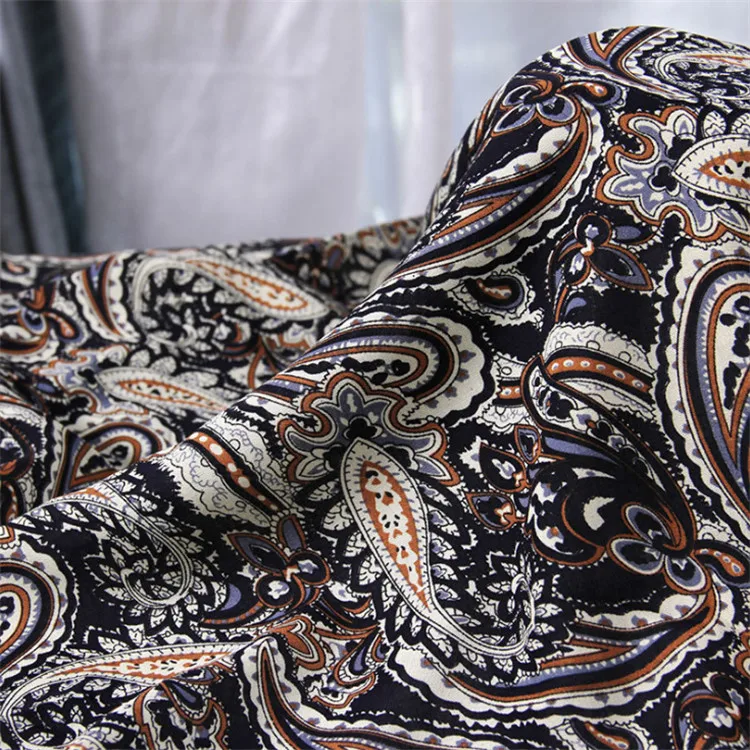 Hot sale 30*30 68*68 Printed 100% Spun Rayon Fabric in stock