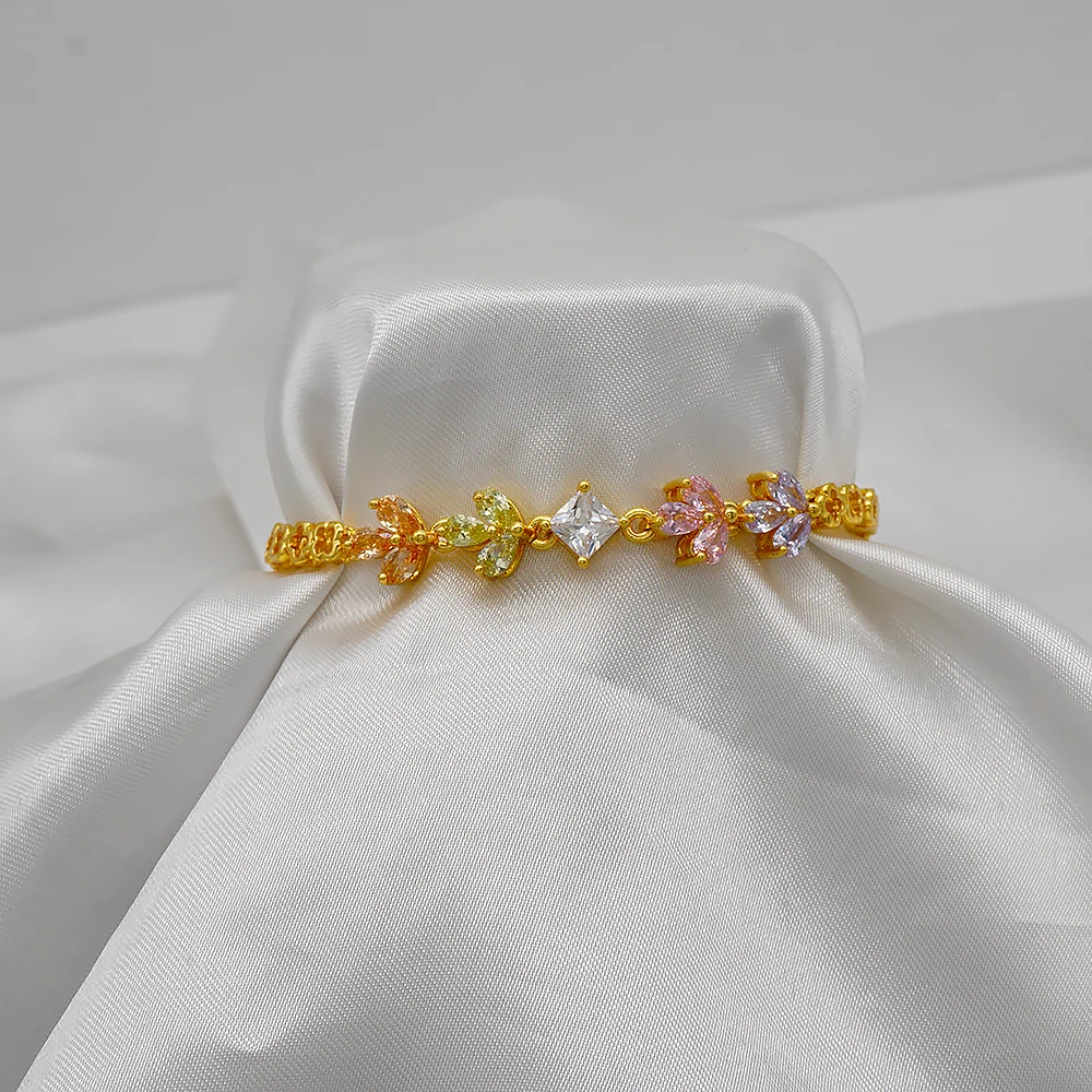 Special design bracelet  luxury high fashionwomens bracelets wedding flowers jewelry gold plated S53