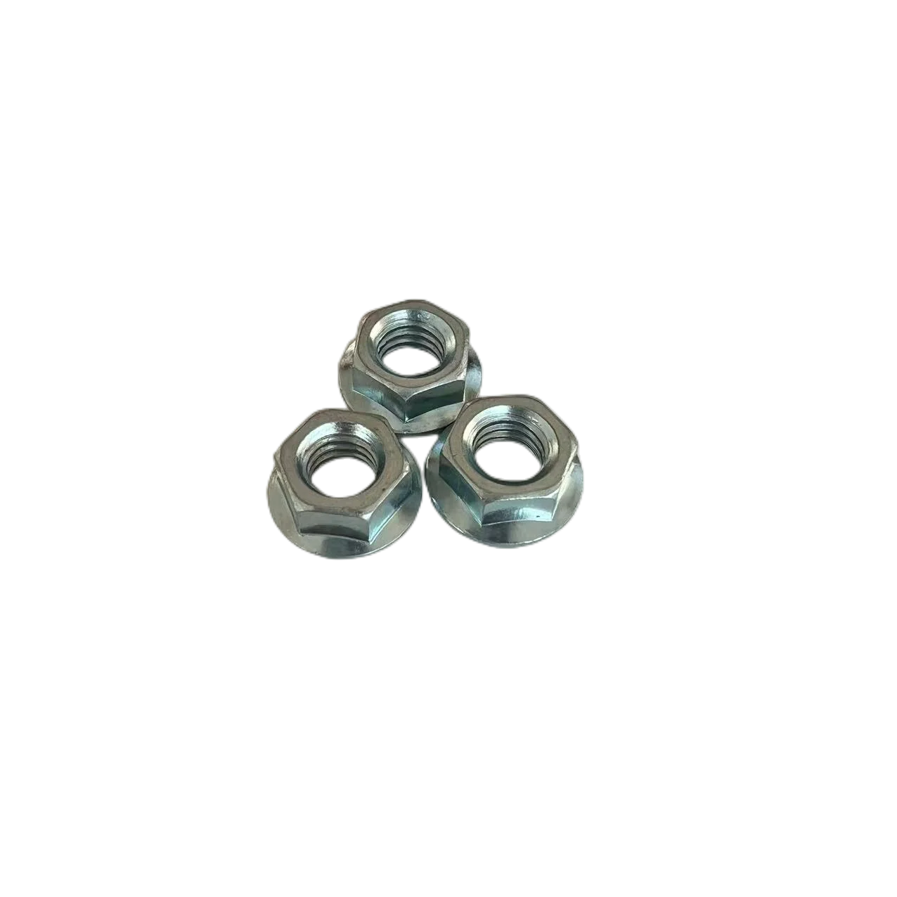 Factory Supply High Quality Carbon Steel Hexagon Flange Nut With Serration Zinc Plated Yellow Zinc Hex Flange Nuts DIN6923