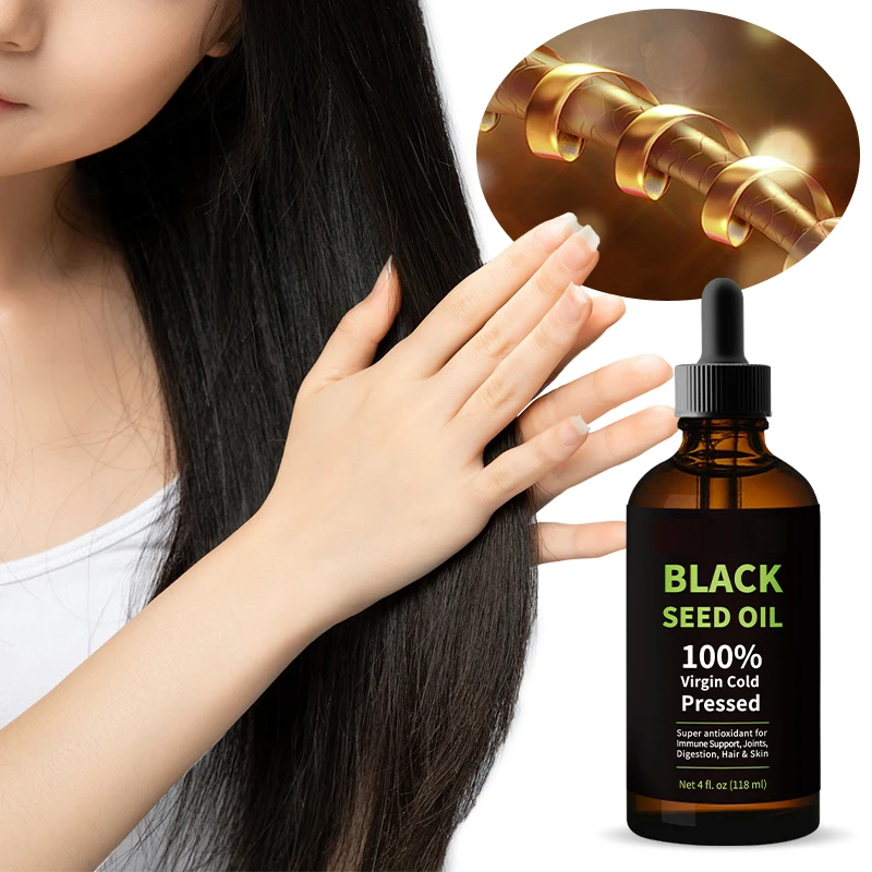 New Arrival 100% Pure Natural Organic Black Seed Oil Cold Pressed Hair Growth  Oil
