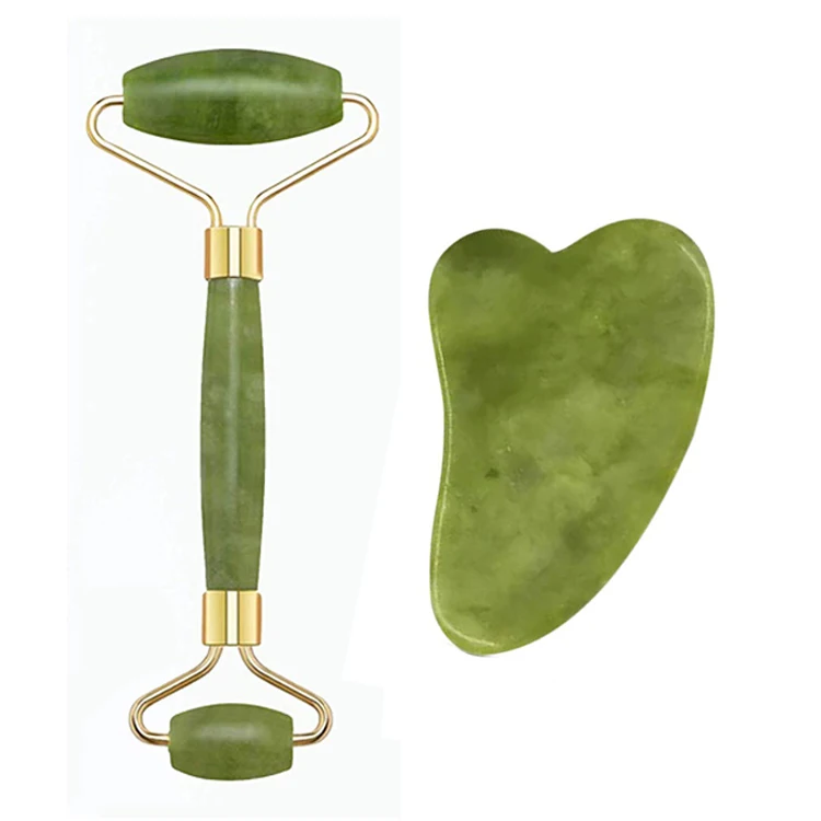 Высококачественный натуральный массажный нефритовый ролик гуаша, набор косметических роликов, массажные инструменты