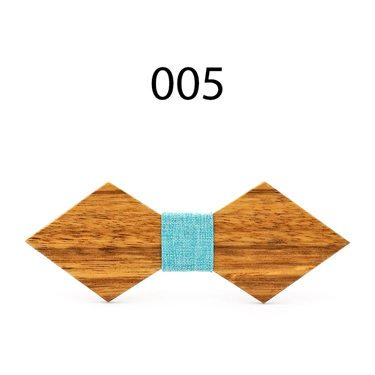 
Cheap Creative Wedding Wooden Bow Tie Necktie with Box Handmade Customized Solid Wood Bow Tie 