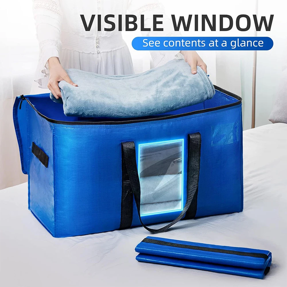 Wholesale Heavy Duty Large Moving Storage Bag with Zippers for Travelling Christmas Decoration