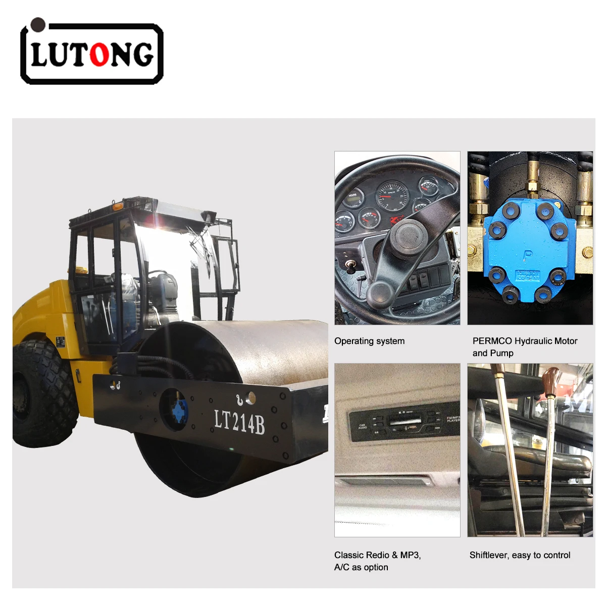10tons 12tons 14tons 16tons Diesel engine mechanical draive Hydraulic Vibrating single drum Compactor Road Roller