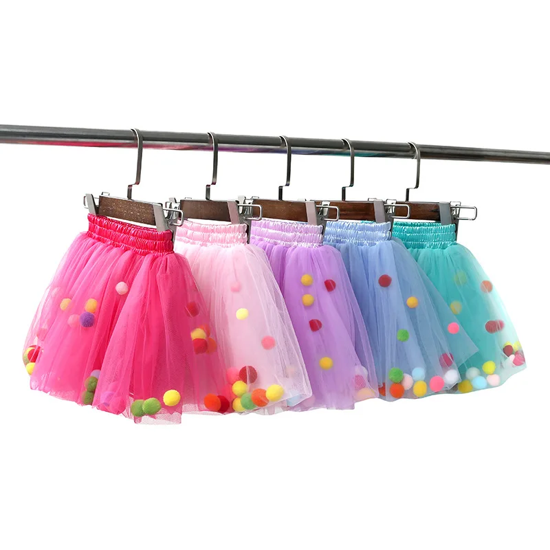 Finalz Wholesale girls dresses baby colorful ball gauze skirt tutu ballerina dresses for girls
