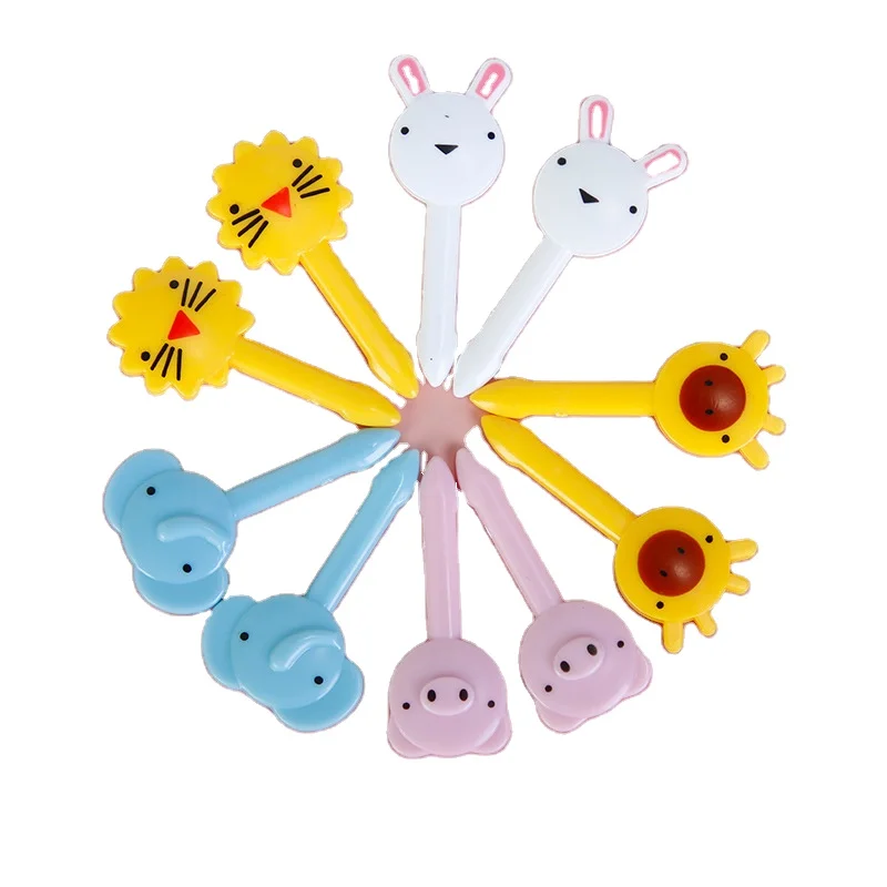 Animal Fruit Food Bento Box Picks, Mini Cartoon Animal Food Toothpicks, Lunch Bento Forks Picks for Kids