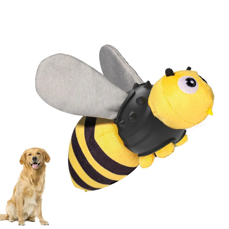 Jiangshun OEM ODM hot simulation bee plush vocal educational dog cat pile voice interactive healthy cotton hot selling pet toy