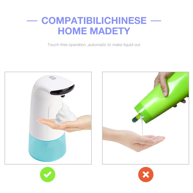 Touchless Automatic Soap Dispenser Pump Waterproof Base Infrared Motion Sensor Dish Liquid Hands Free Auto Hand Soap Dispenser