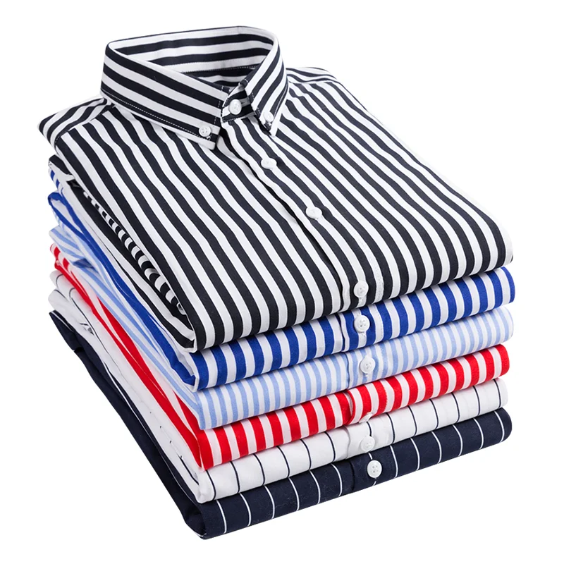 Custom Plaid Man Shirts Long Sleeve Casual 100% Cotton Mens Blouse Business Formal Office Plaid Shirts For Men