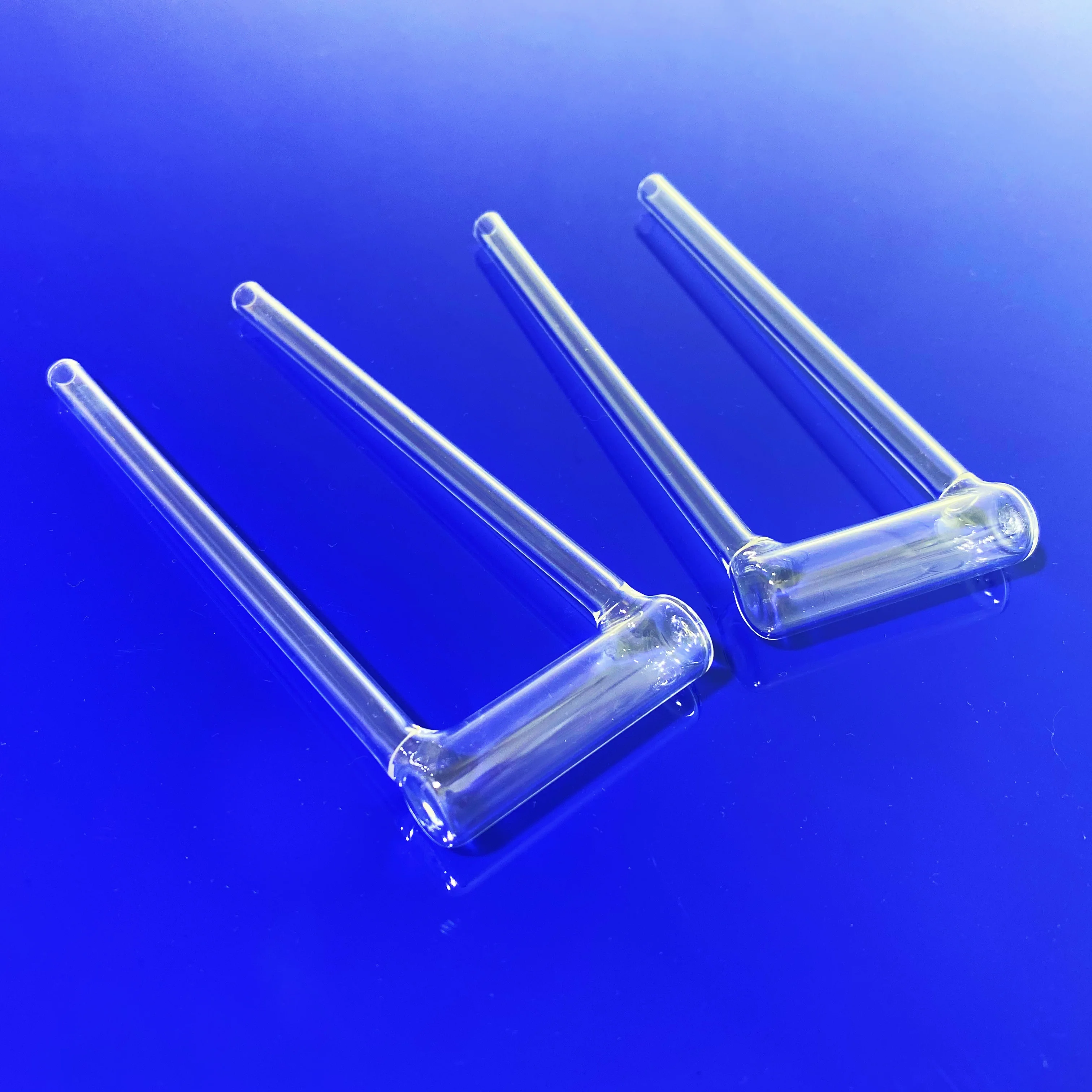 Open End Glass Bet Test Tubes High Temperature Quartz Clear Customised Fire Surface Work U-shape