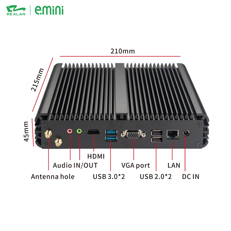 Realan OEM mini linux i5 tactical computer for cloud IOT device with customized hardware expansion