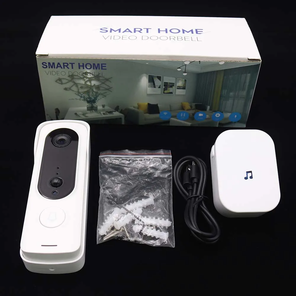 HD 1080P Wifi Video Doorbell V7 PIR Motion Detection Wifi Wireless Doorbell Weather Resistant Dingdong Ring Door Bell Camera