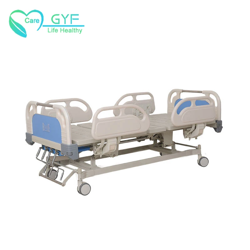 GYF equipment 5 function electric ICU 4 motor medical clinic manual semi-automatic nursing bed hospital bed is cheap