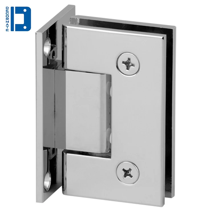 Decormate hardware 90 degree Wall to Glass Standard Shower Door Hinge Glass Hinge Brass Hinge