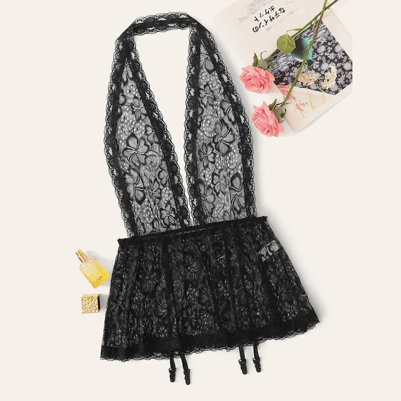 Joyhub wholesale fashion sexy hot young girl European and American underwear plain v shape lace hollow out flowers lingerie