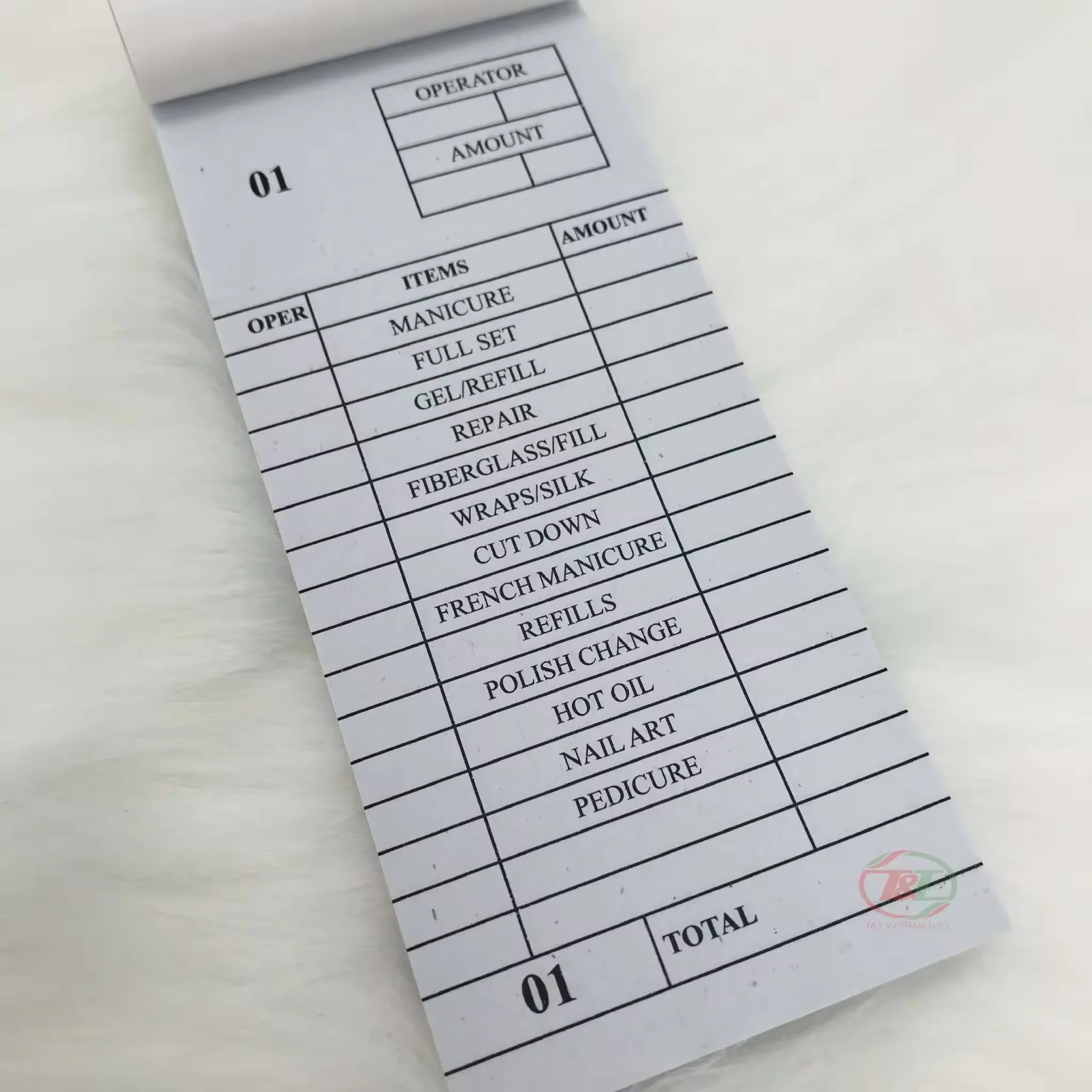 Nail Ticket Book For Nail Salon Appointment Book Sales Order notebook customizable sheets wholesale