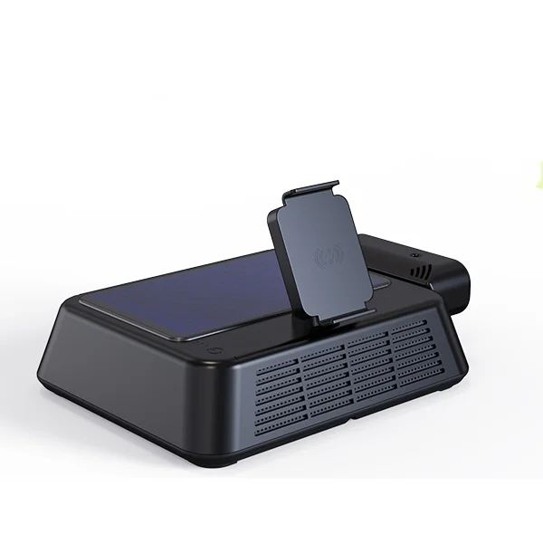 ESP Car Air Cleaner with Solar wireless charging Aromatherapy Car Air Purifier
