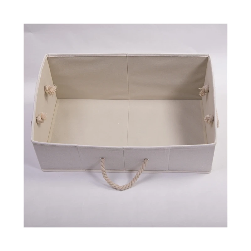 Foldable Toy Storage Box For Children Grey Polyester Fabric Storage Container