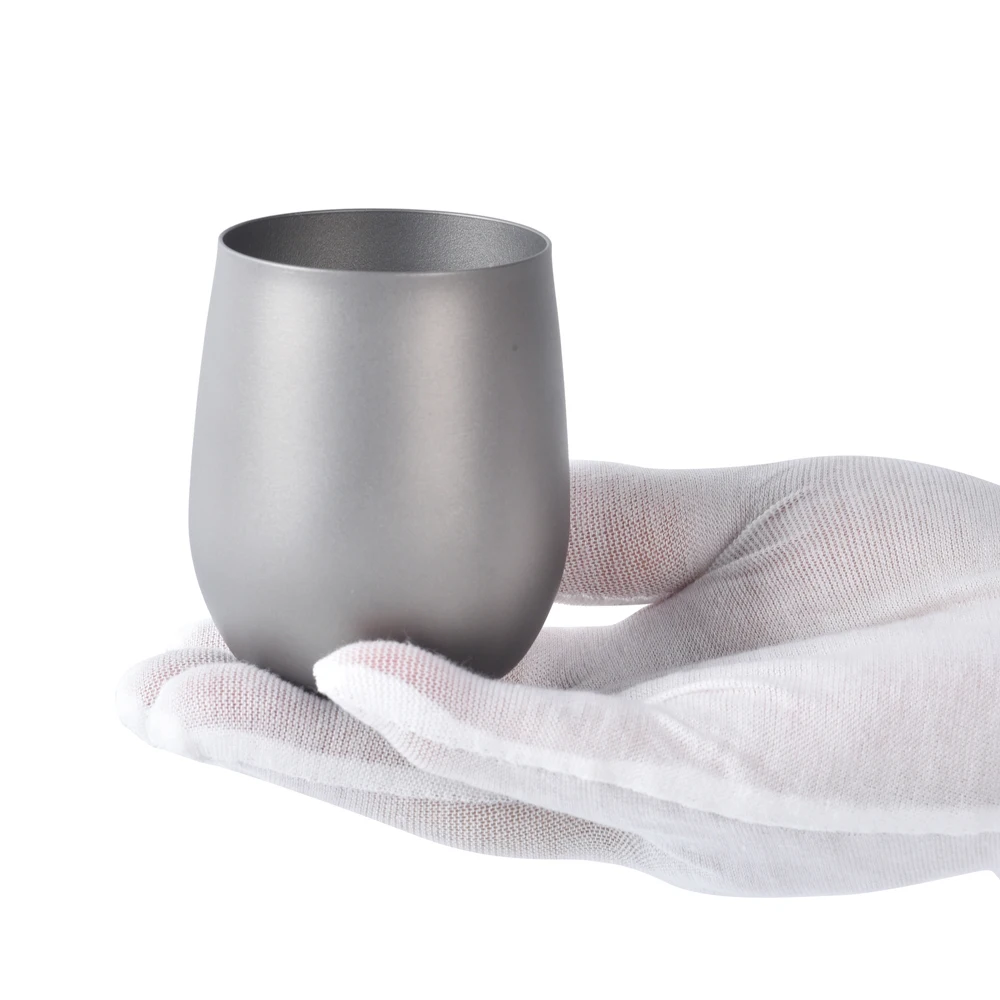 New Pure Titanium Goose Egg Cup Outdoor Camping Teacups Mug Home Coffee Cup 120ML Titanium Cup Outdoor Camping