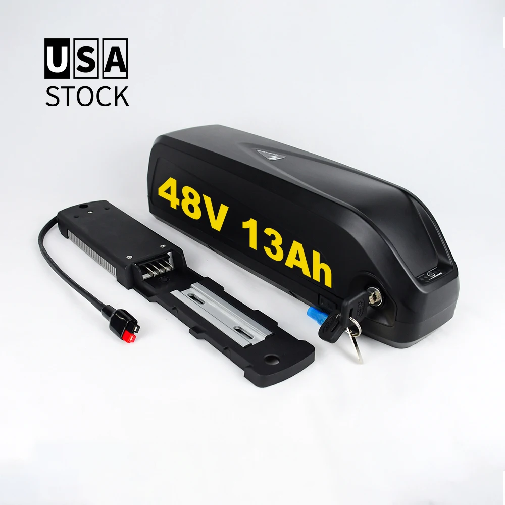 EU UK USA STOCK 48V 13Ah hailong ebike battery down tube type bicycle lithium battery